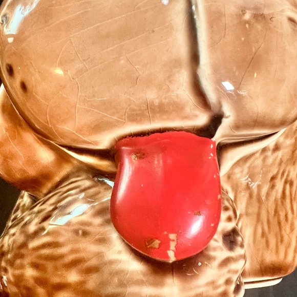 Vintage McCoy Thinking Dog Cookie Jar 0272 USA Brown Puppy Retro Kitchen Pottery - Picture 14 of 15